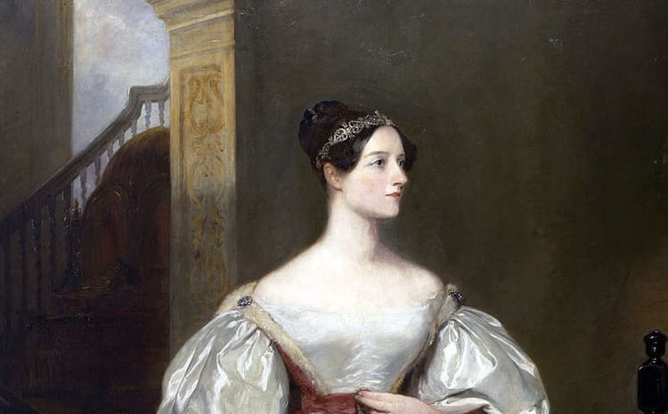 Ada Lovelace's satin gown